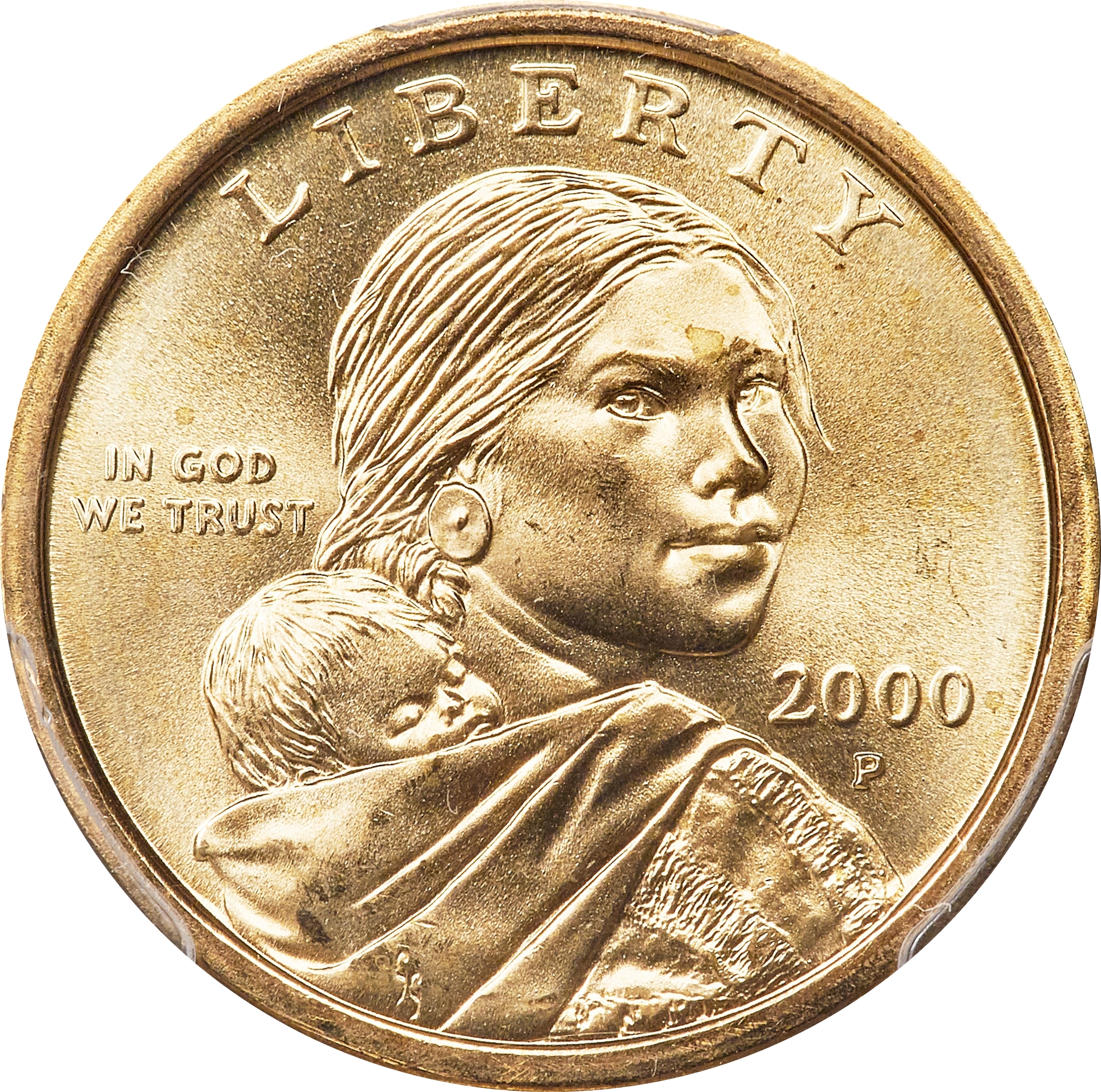 The only known Sacagawea dollar with edge lettering recently sold at auction