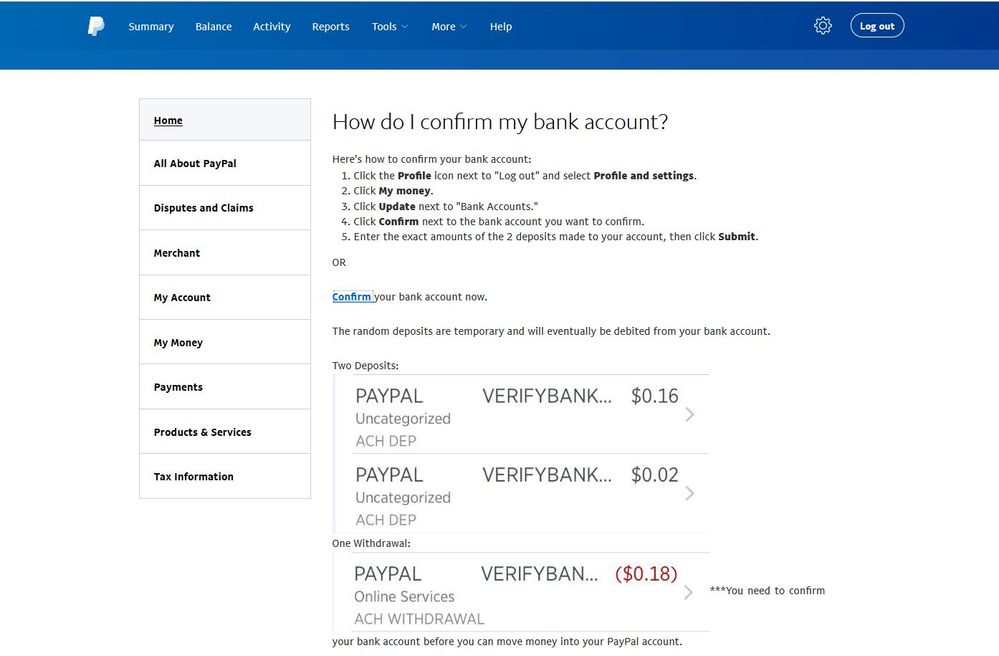 How do I confirm my bank account with PayPal? | PayPal SM