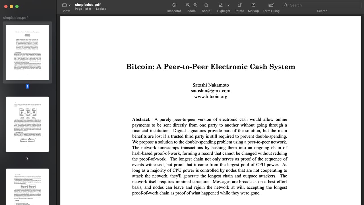 Apple's Homage to Satoshi: Bitcoin White Paper Hidden in macOS