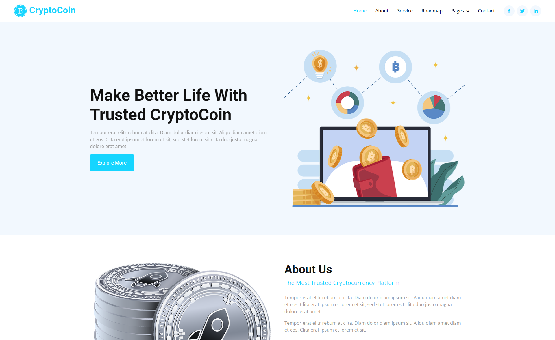 Crypto Website PSD, 11,+ High Quality Free PSD Templates for Download