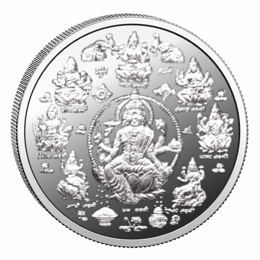 Precious Moments - Buy BIS Hallmarked Astha laxmi Pure Silver Coin | TrueSilver