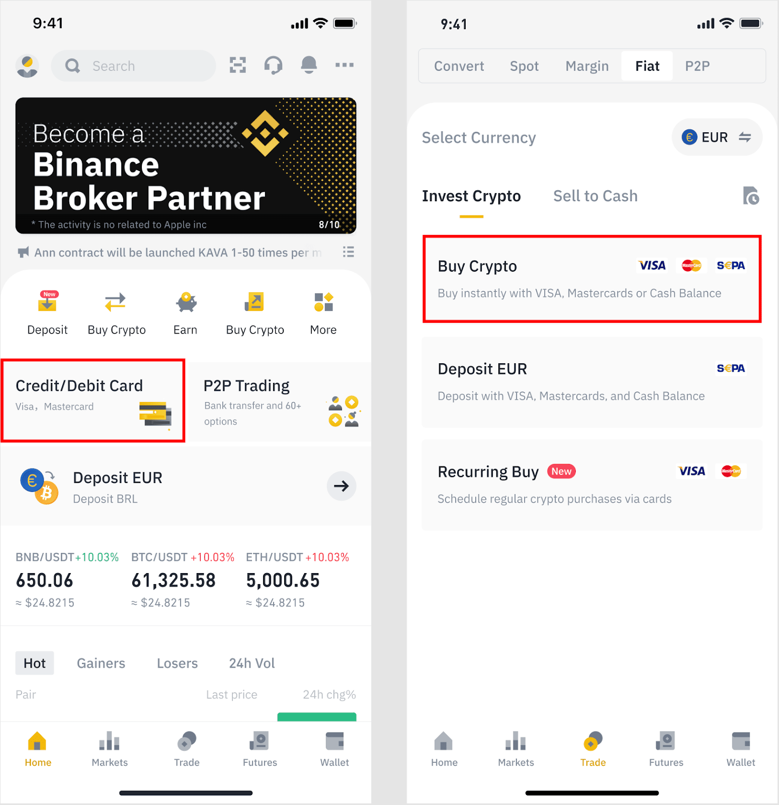 How to buy Bitcoin on Binance with credit card and what are the fees?