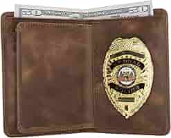 Perfect Fit Model Trifold Badge Wallet | Trifold Badge Wallet Custom Cutout