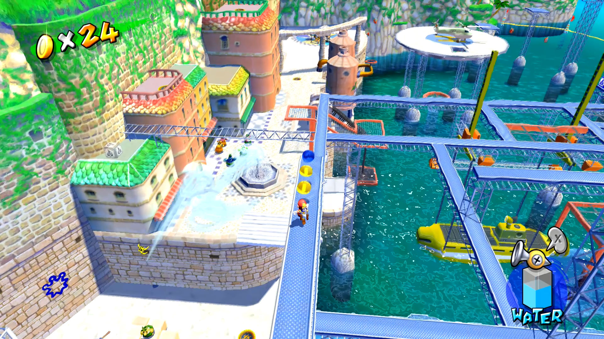 Super Mario Sunshine/Ricco Harbor blue coins - Wikibooks, open books for an open world