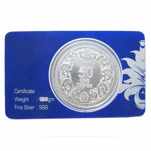 50 g Silver Coin(Only with GST Billing) at Rs in Ahmedabad | ID: 