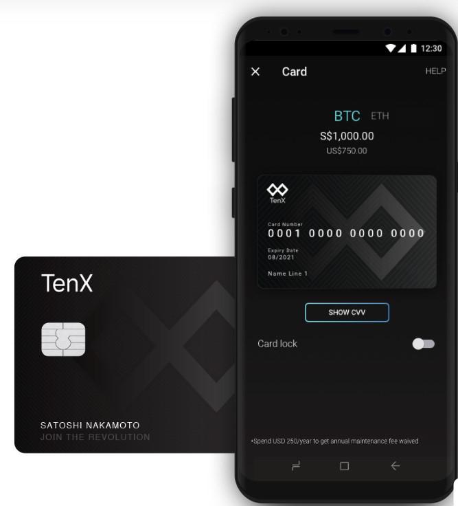 TenX (PAY) - Wallet App and Debit Card