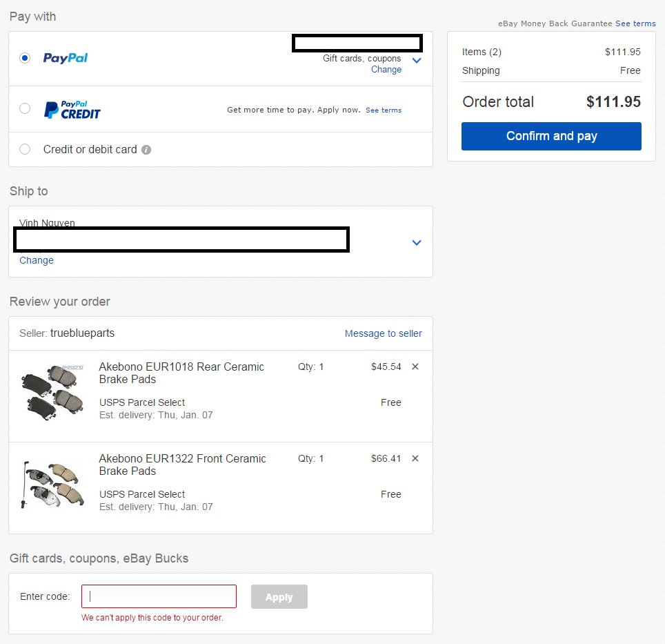 Ebay gift cards and paypal credit? - The eBay Community