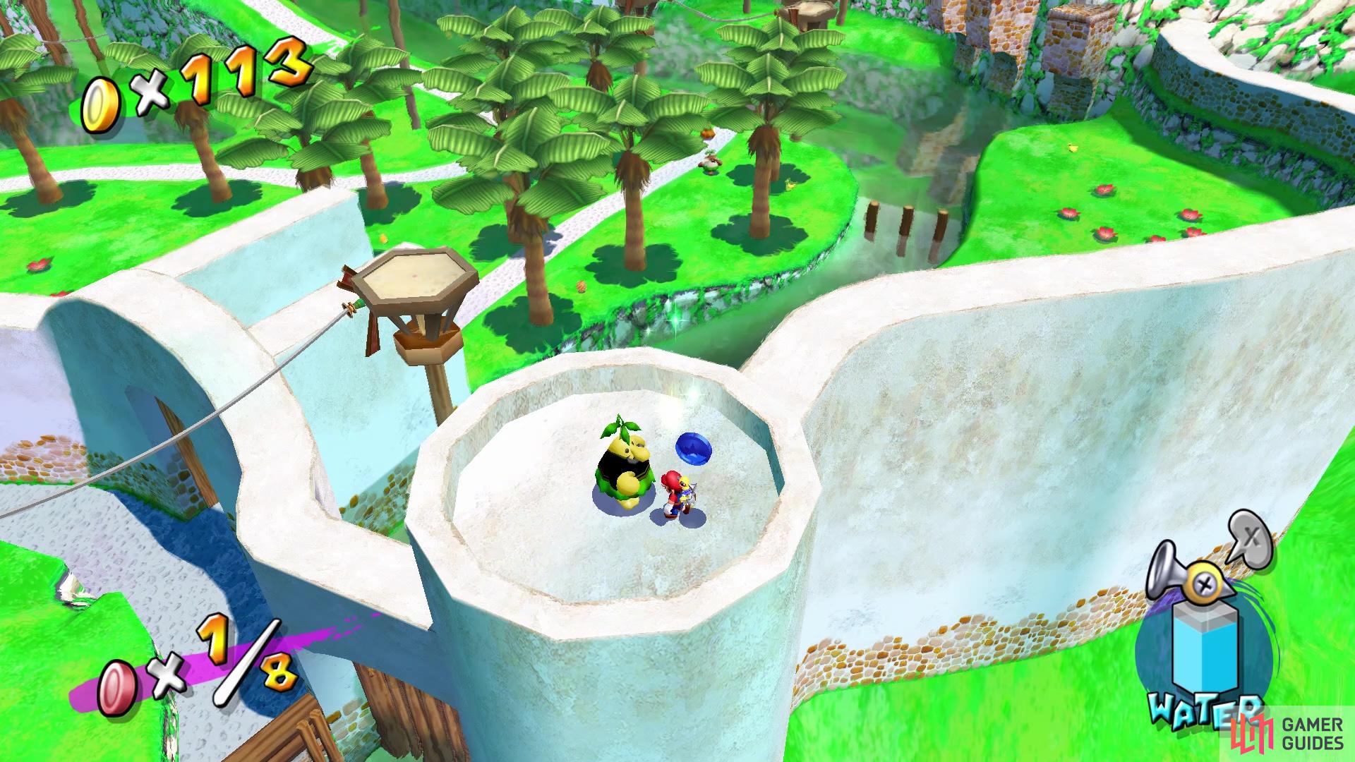 Super Mario Sunshine/Bianco Hills blue coins - Wikibooks, open books for an open world