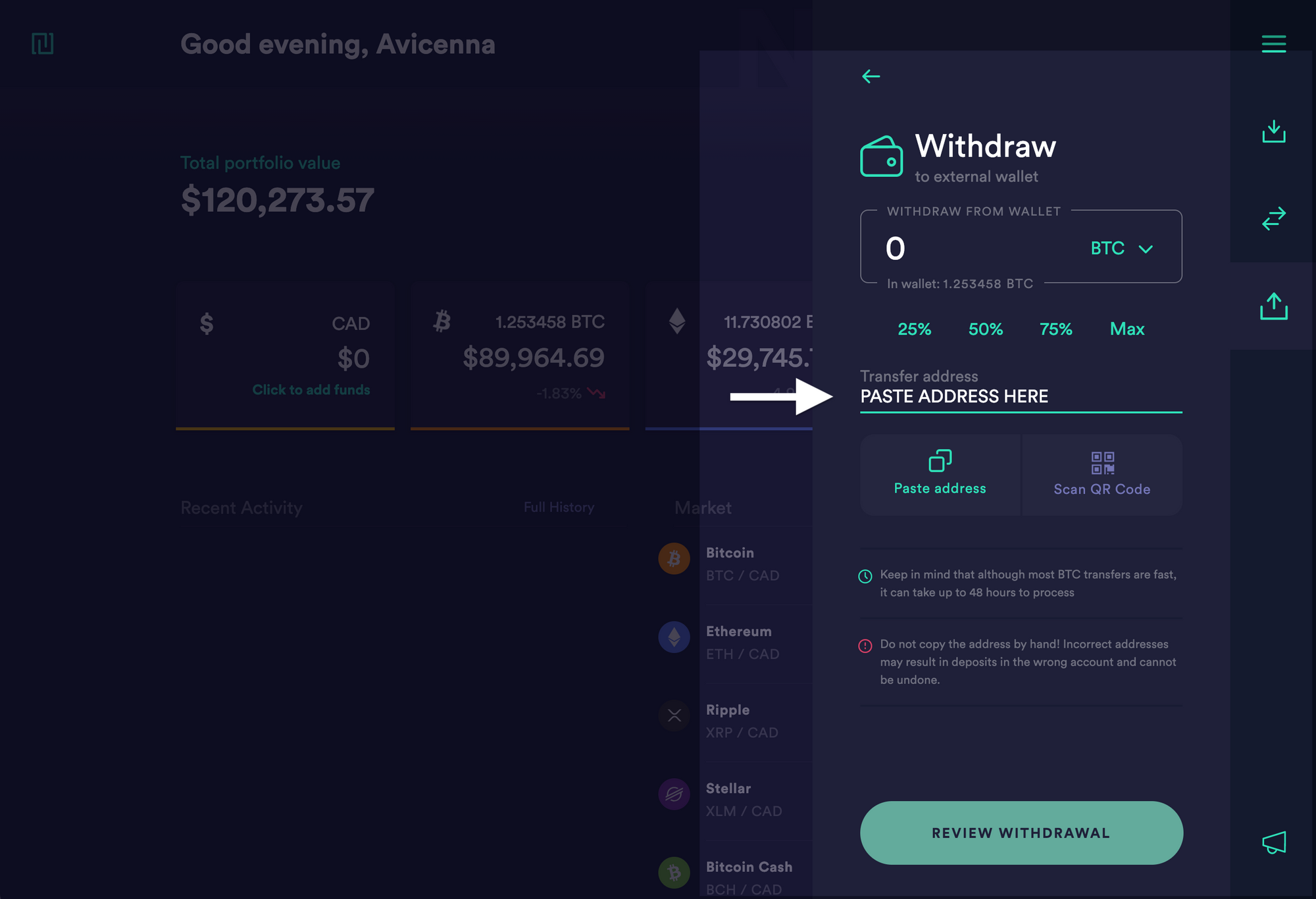 Convert CAD to BTC