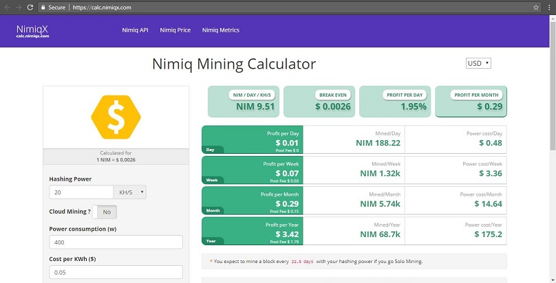 Nimiq Desktop Miner