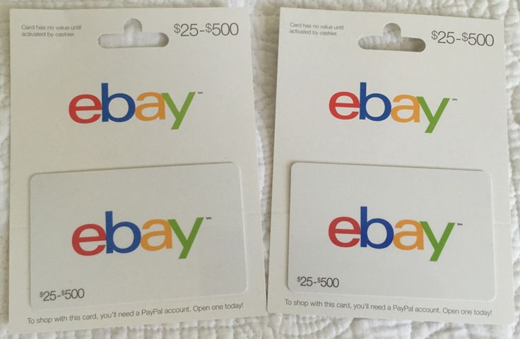 Buy eBay gift cards in Retail Stores