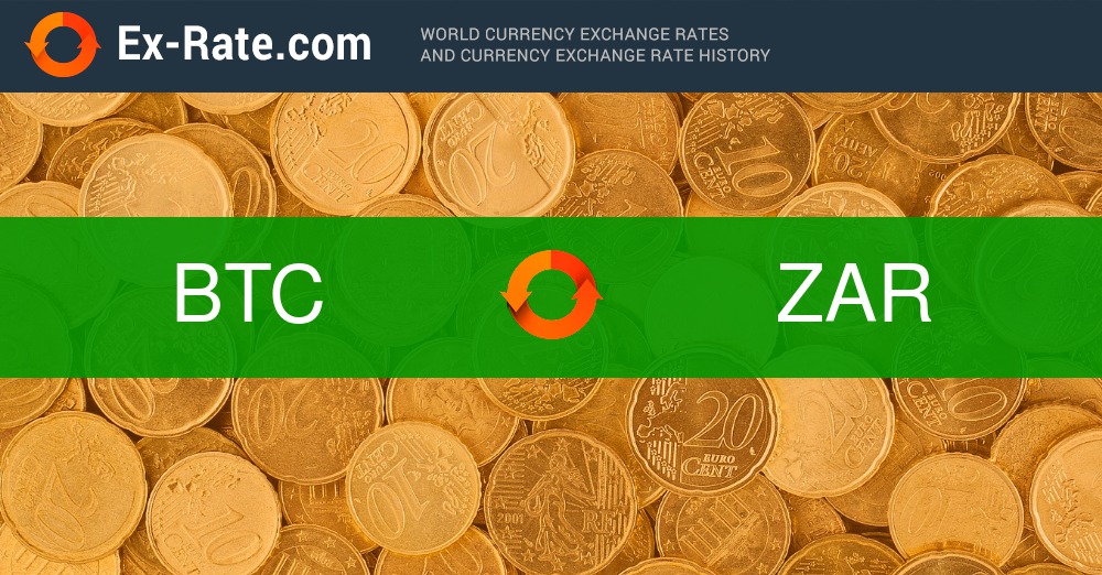 1 BTC to ZAR - Bitcoins to South African Rand Exchange Rate