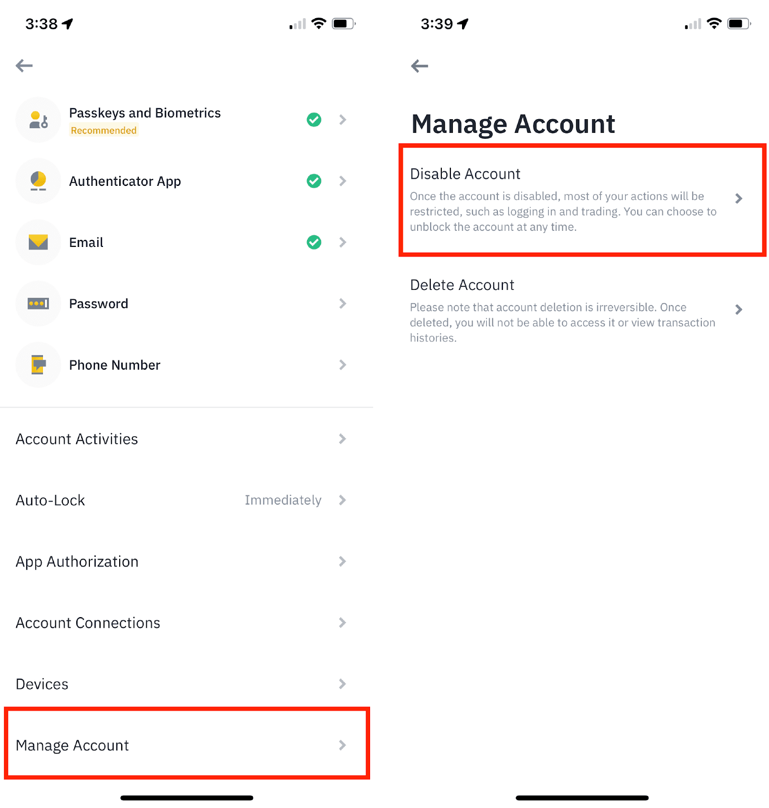 Decide Whether You Want to Inactivate or Delete Your Binance Account | Cryptoglobe