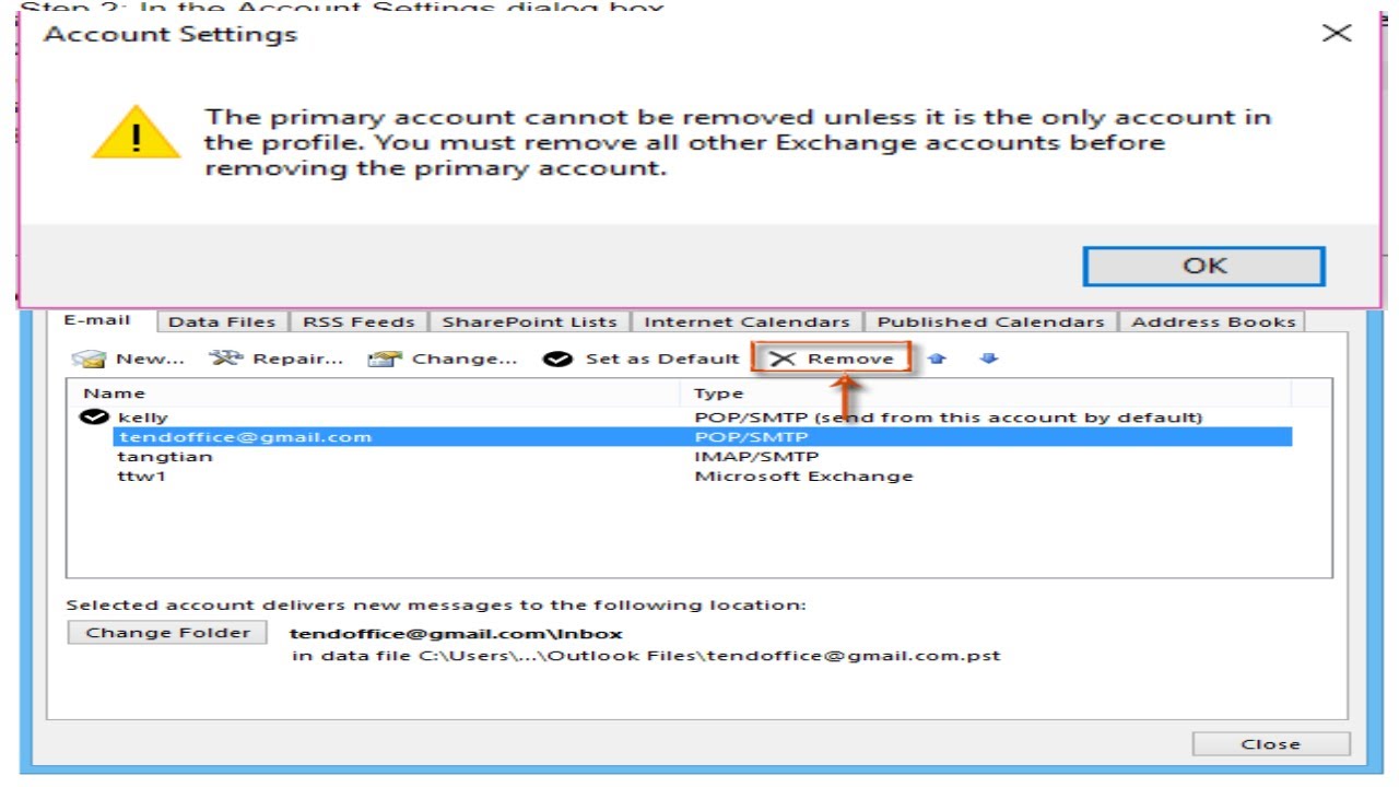 How to Remove Outlook Primary Account in Simple Steps