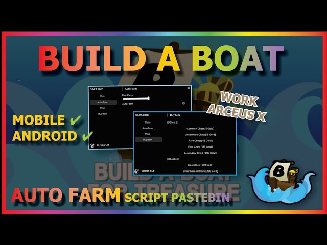 Build A Boat For Treasure New Golden Farm Roblox Script - World Of PC Games