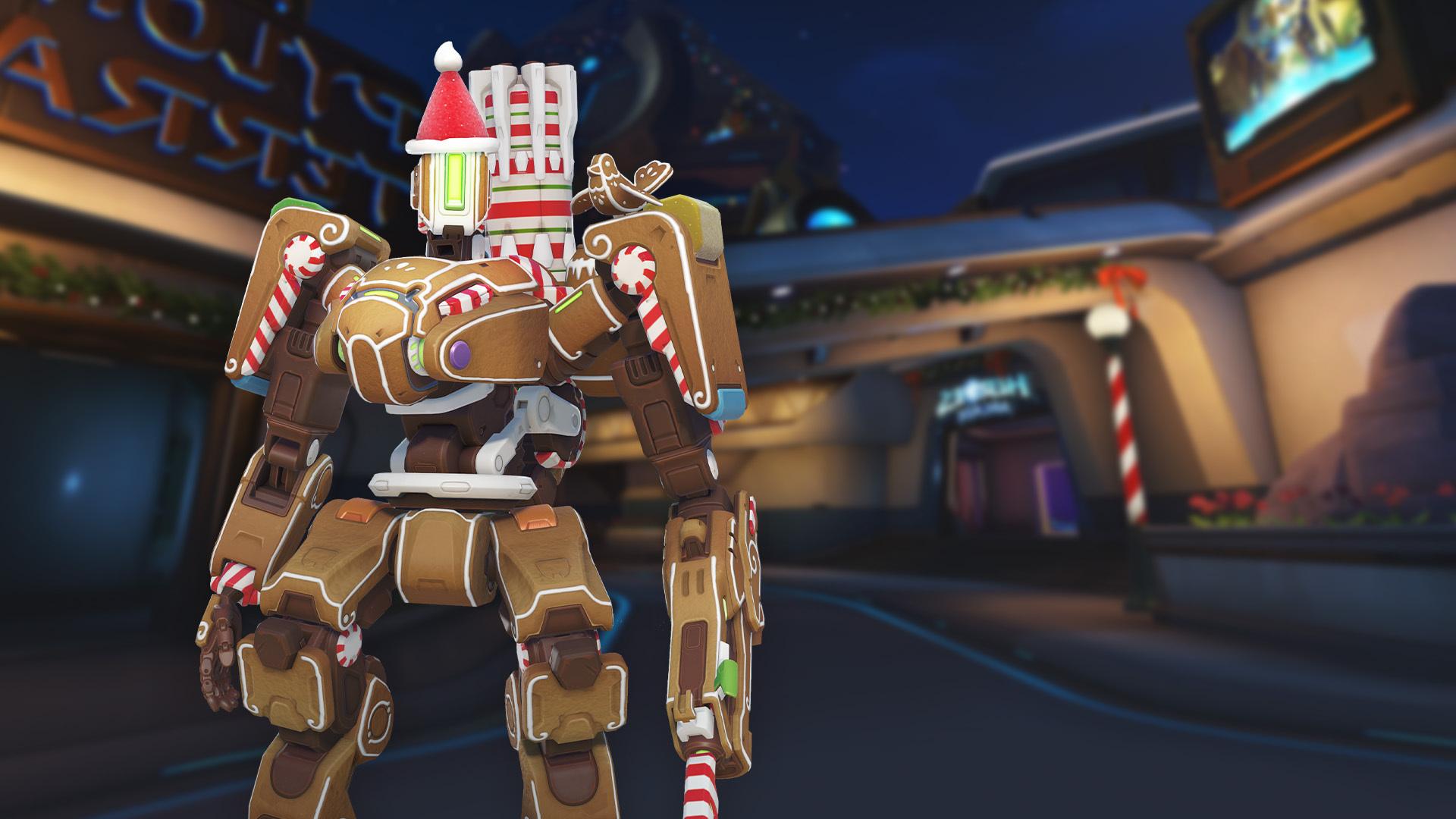 A Sweet Holiday Surprise! Introducing Legendary Gingerbread Bastion - News - Overwatch