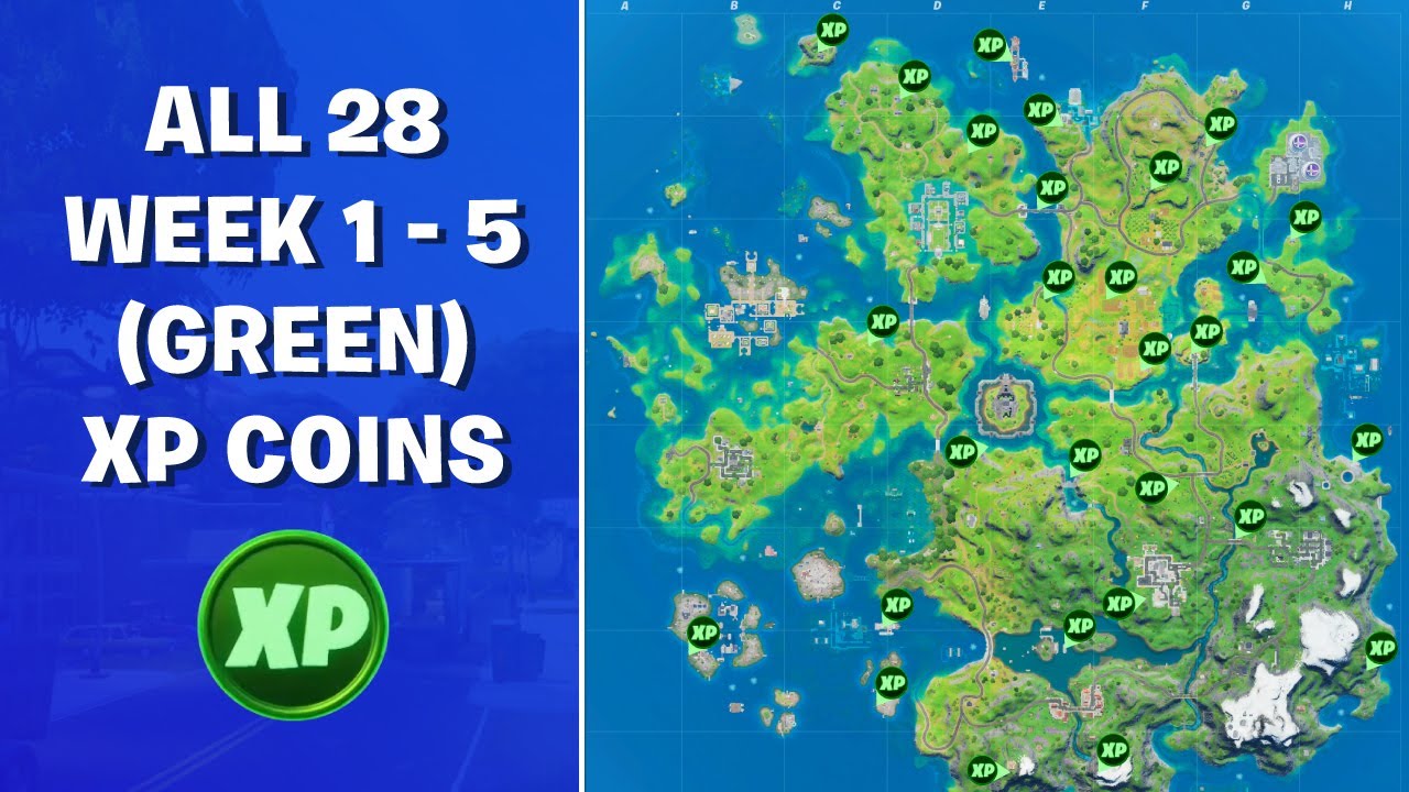 Every Week 5 XP Coin Location in Fortnite Season 4