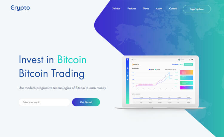 Crypto - Free Bootstrap 4 HTML5 Cryptocurrency Website Template