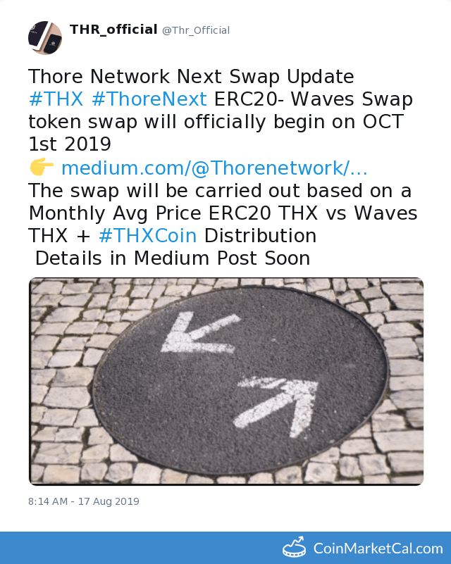 ThoreCoin THR: Token Swap — Coindar