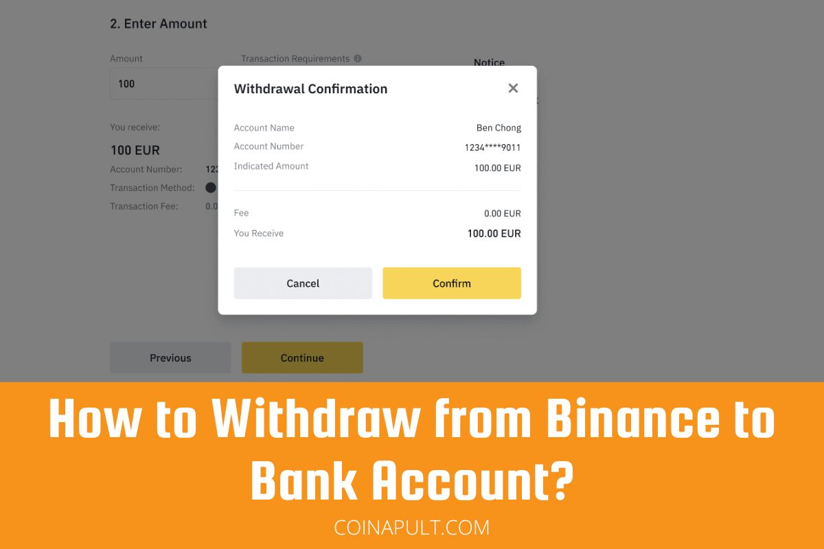 How to Withdraw from Binance to Bank Account? - Coinapult