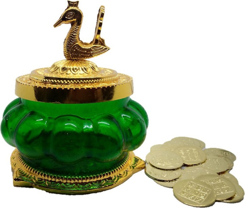 Green Kubera Lakshmi Pot + Free Shipping - Aalayam Selveer