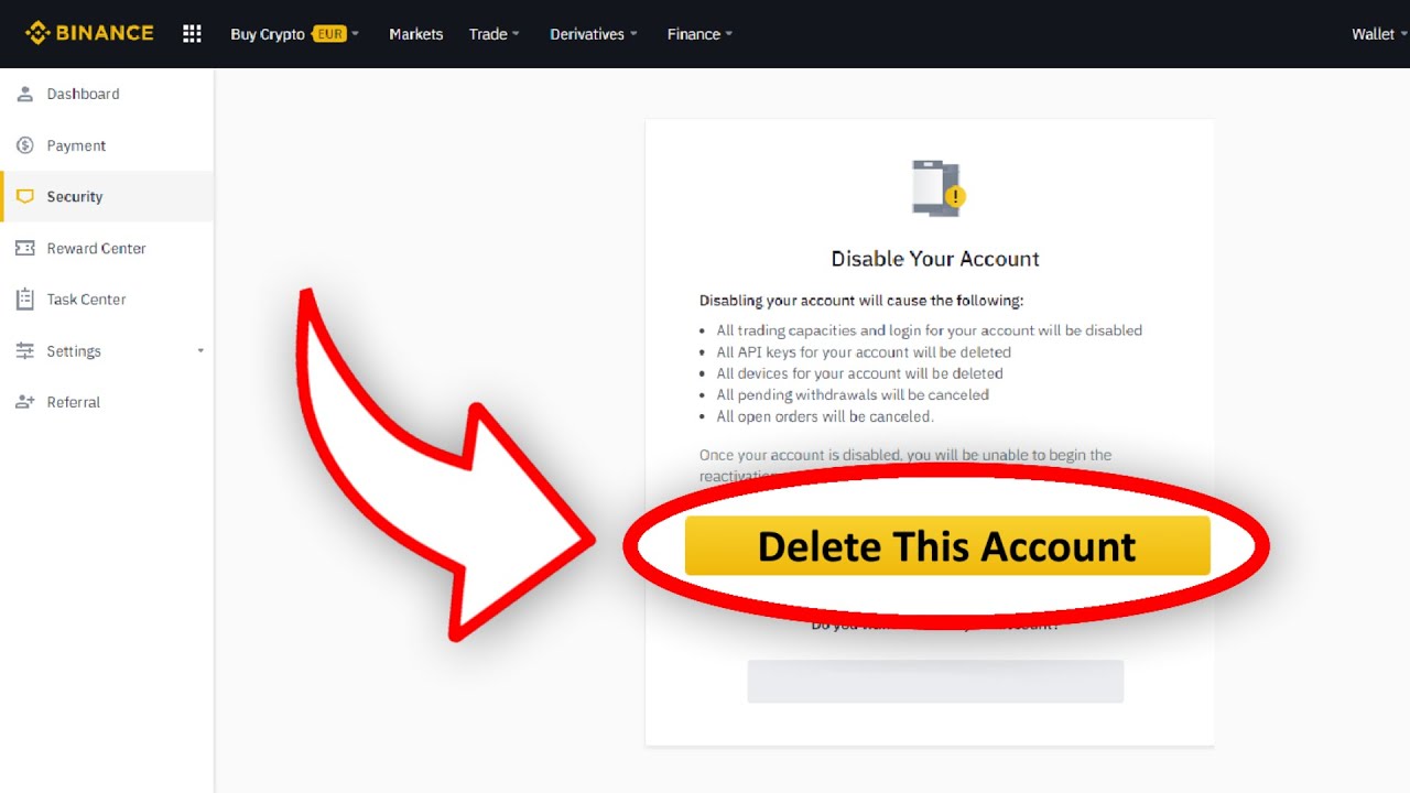 How to Delete Binance Account [Updated Screenshots for ] - Marketplace Fairness