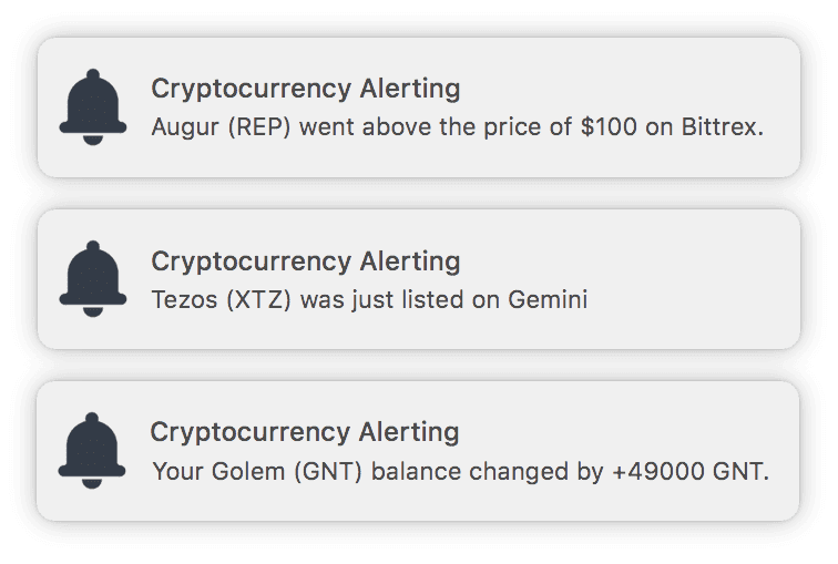 Crypto price alert for Telegram | Bot for all tokens - Crypto Alerting