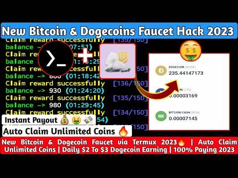 AutoFaucet - Bitcoin (BTC), Ethereum (ETH), Dogecoin (DOGE) faucet