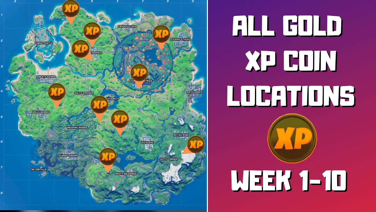 Fortnite Season 5 Week 9 XP coin locations: How to get Gold coin - GINX TV