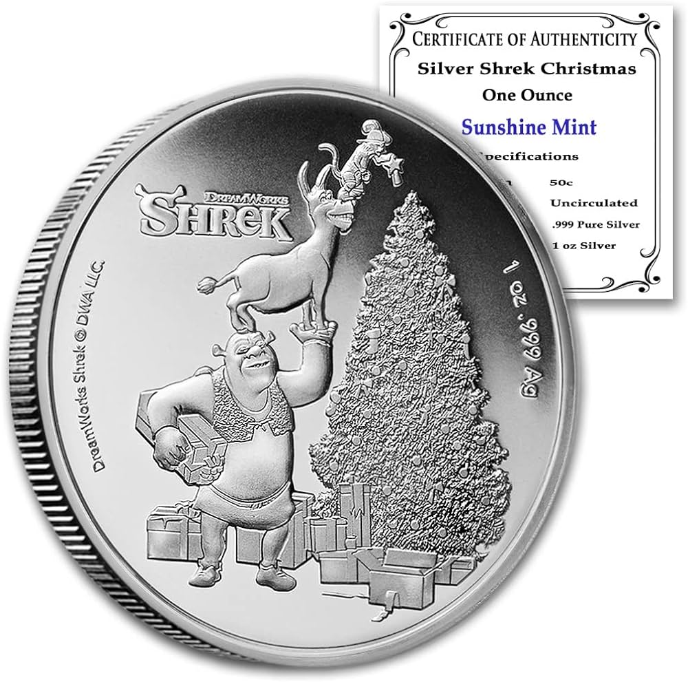 Silver Colored Coin SANTA CLAUS, 