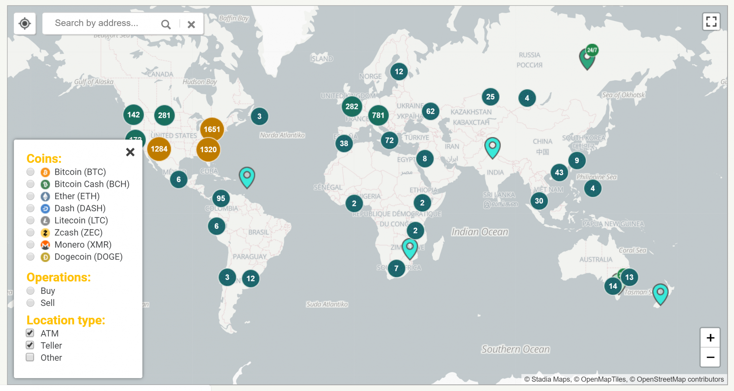 Bitcoin ATM Locator