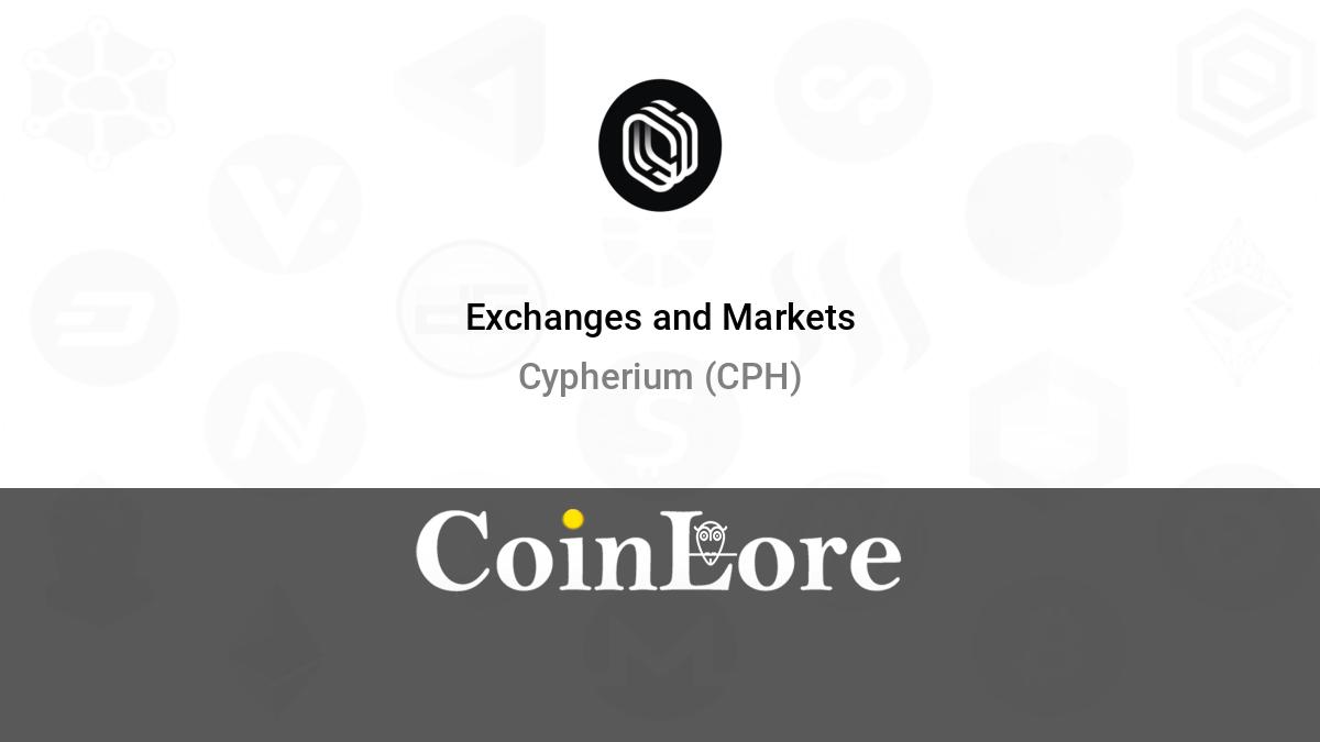Cypherium price today, CPH to USD live price, marketcap and chart | CoinMarketCap