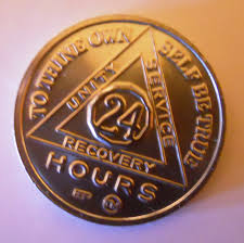 24 Hours Bronze AA Meeting Recovery Chips - Bulk Sobriety Coins/Tokens — AA Medallion Store