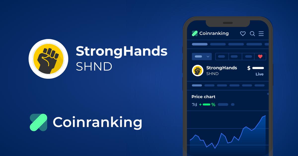 StrongHands price now, Live SHND price, marketcap, chart, and info | CoinCarp