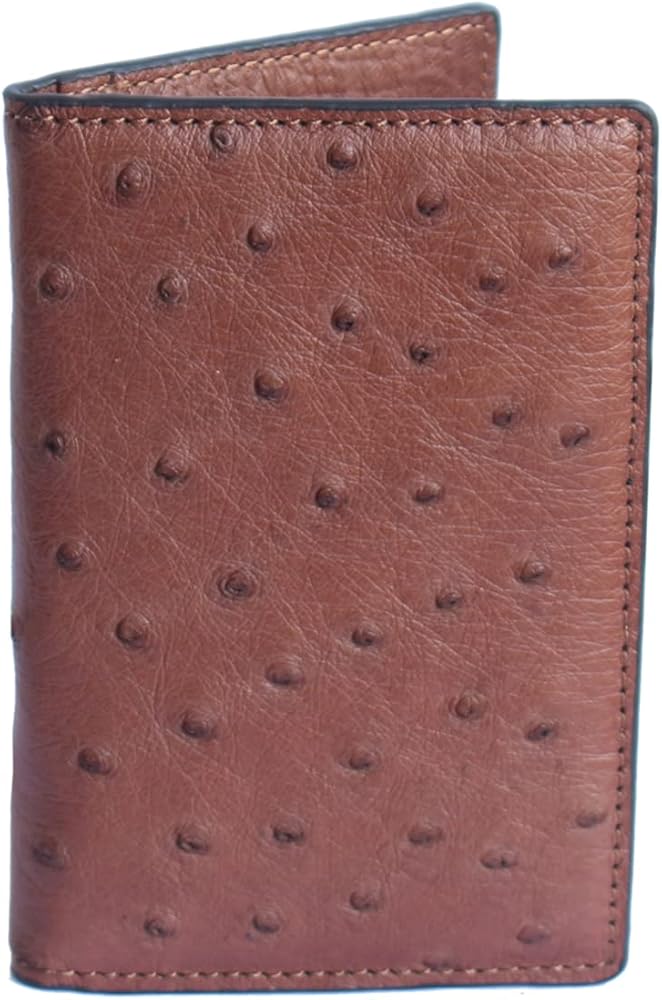 Amish Hand Made Brown Ostrich Trifold Wallet – Yoder Leather Company