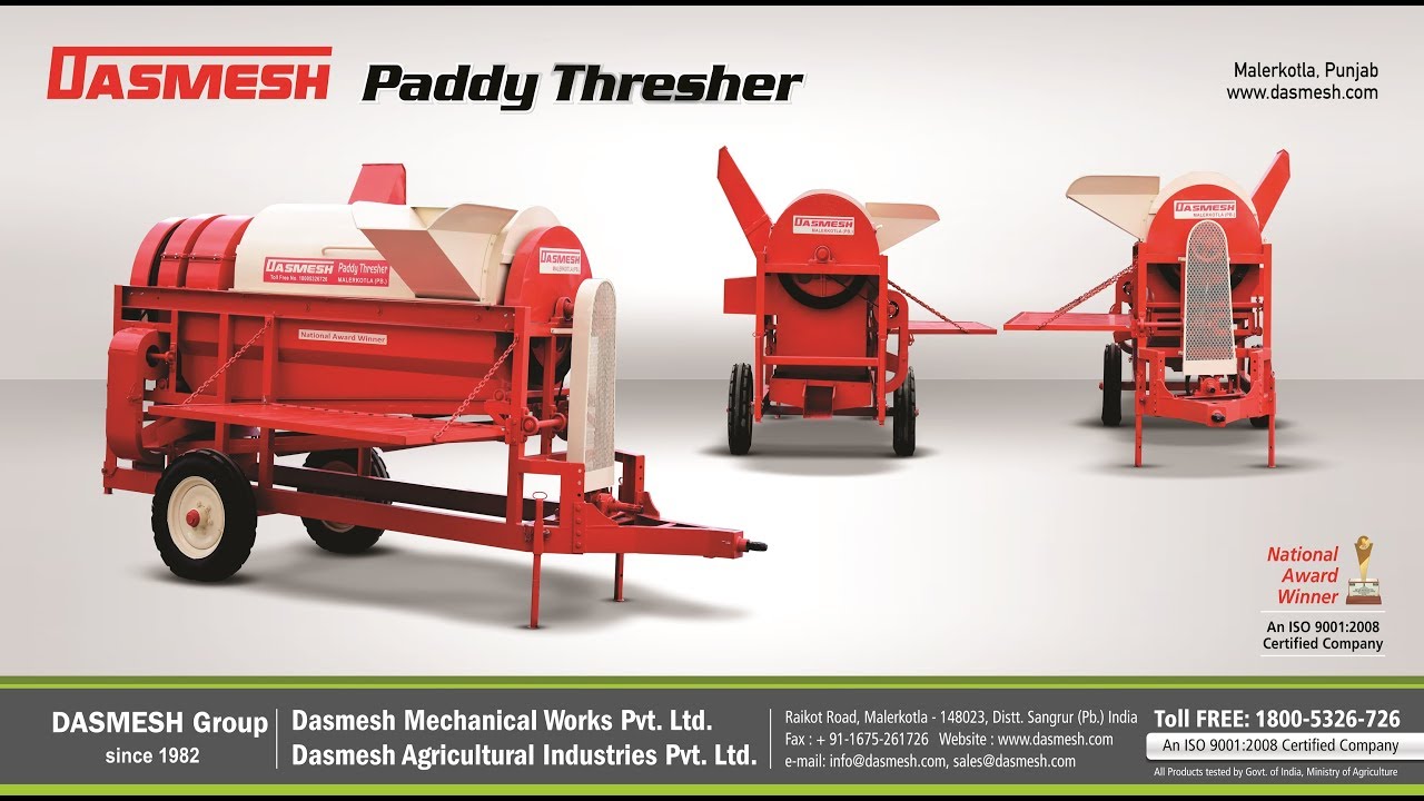 Dasmesh - Paddy Thresher Thresher, Dasmesh Thresher Price, Uses