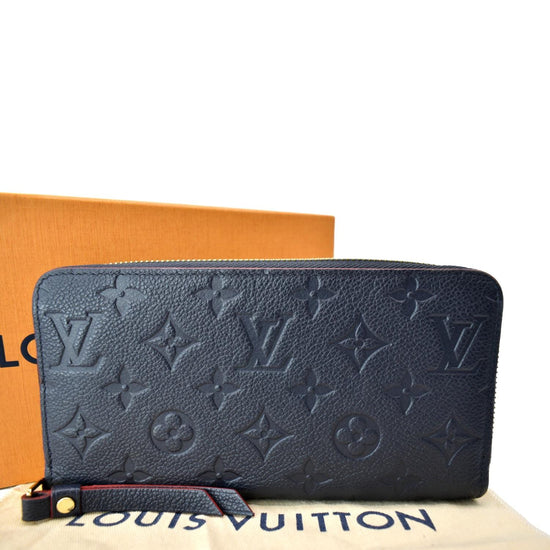 Navy Embossed LV Wallet | StephTalksMoney