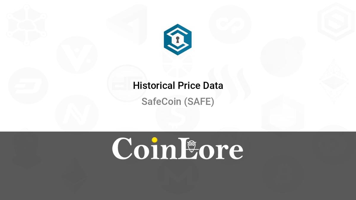 SafeCoin price today, SAFE to USD live price, marketcap and chart | CoinMarketCap