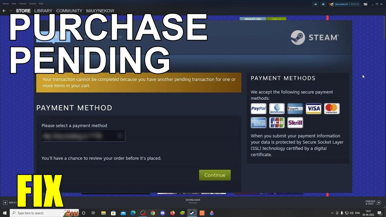 How to Fix the Pending Purchase Issue on Steam