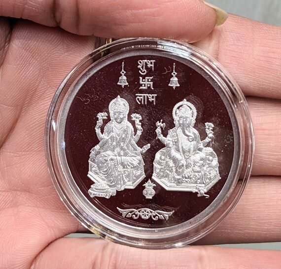 MMTC-PAMP Purity Ganesh Lakshmi ji 10 gram Silver Coin : cryptolove.fun: Jewellery