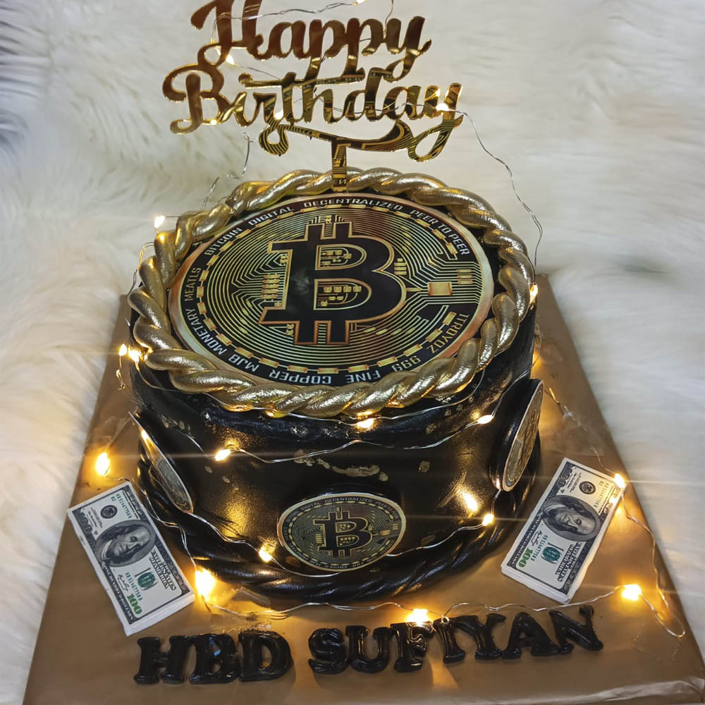 Bitcoin Theme Birthday Cake 1/2kg at Rs /kilogram | Theme Cake in Jaipur | ID: 