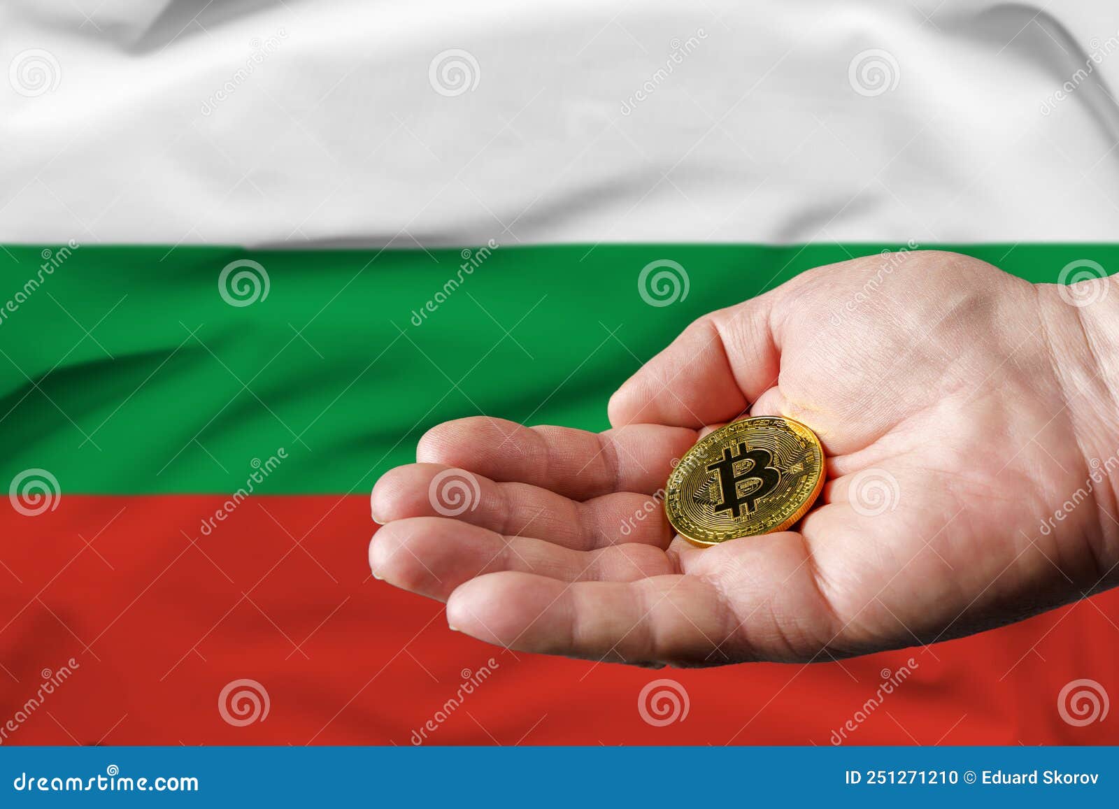 Premium Photo | Bulgaria flag on a bitcoin cryptocurrency coin d rendering