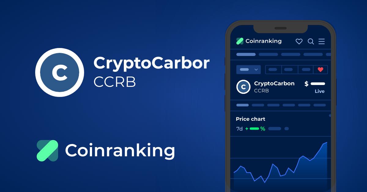 CryptoCarbon price today, CCRB to USD live price, marketcap and chart | CoinMarketCap