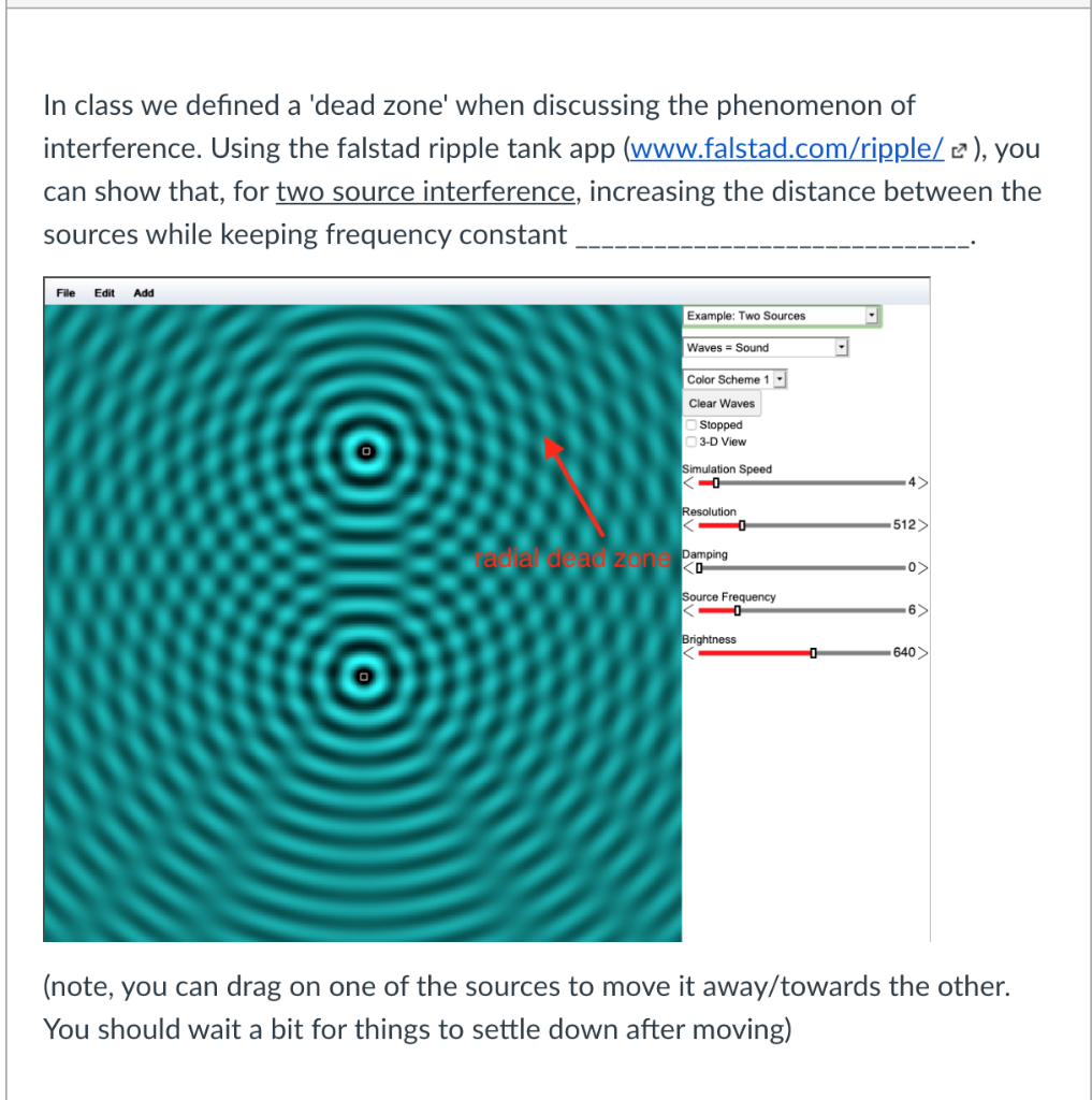 Ripple Tank Applet Directions