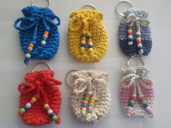 Crochet - Coin pouch keychain | Chubby hands