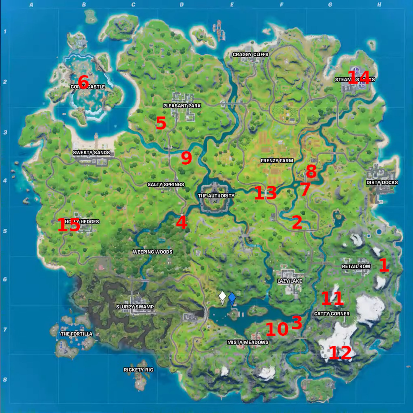 Fortnite: All Season 5 Week 8 XP Coin Locations