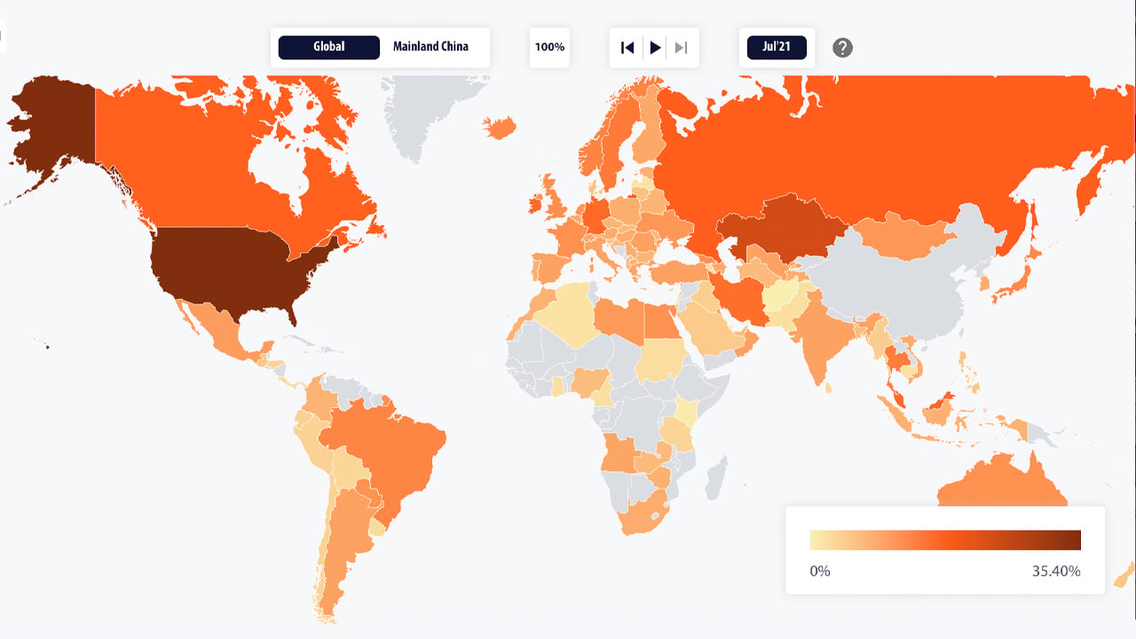 Bitcoin Mining by Country 