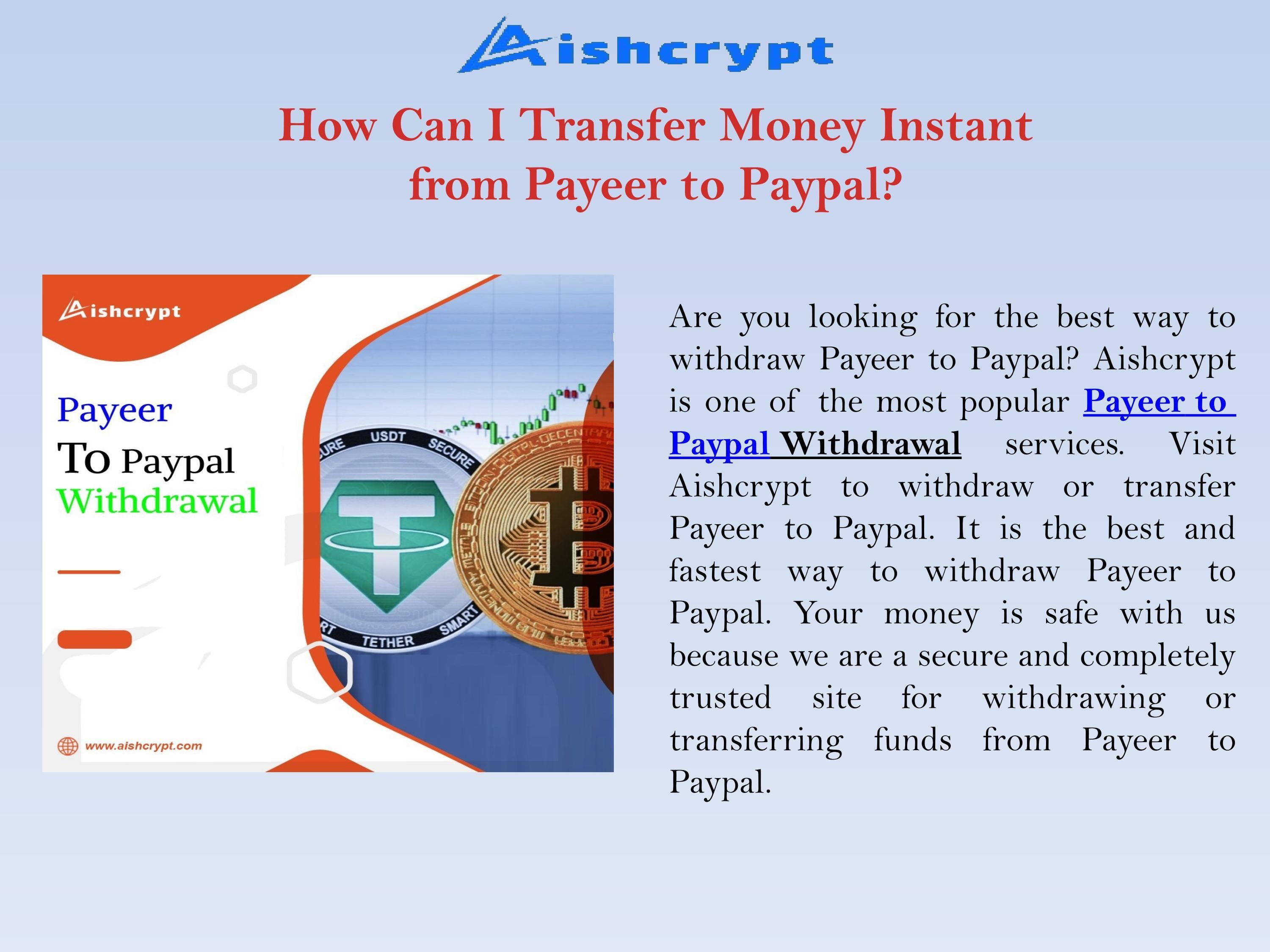 Exchange PayPal to Payeer