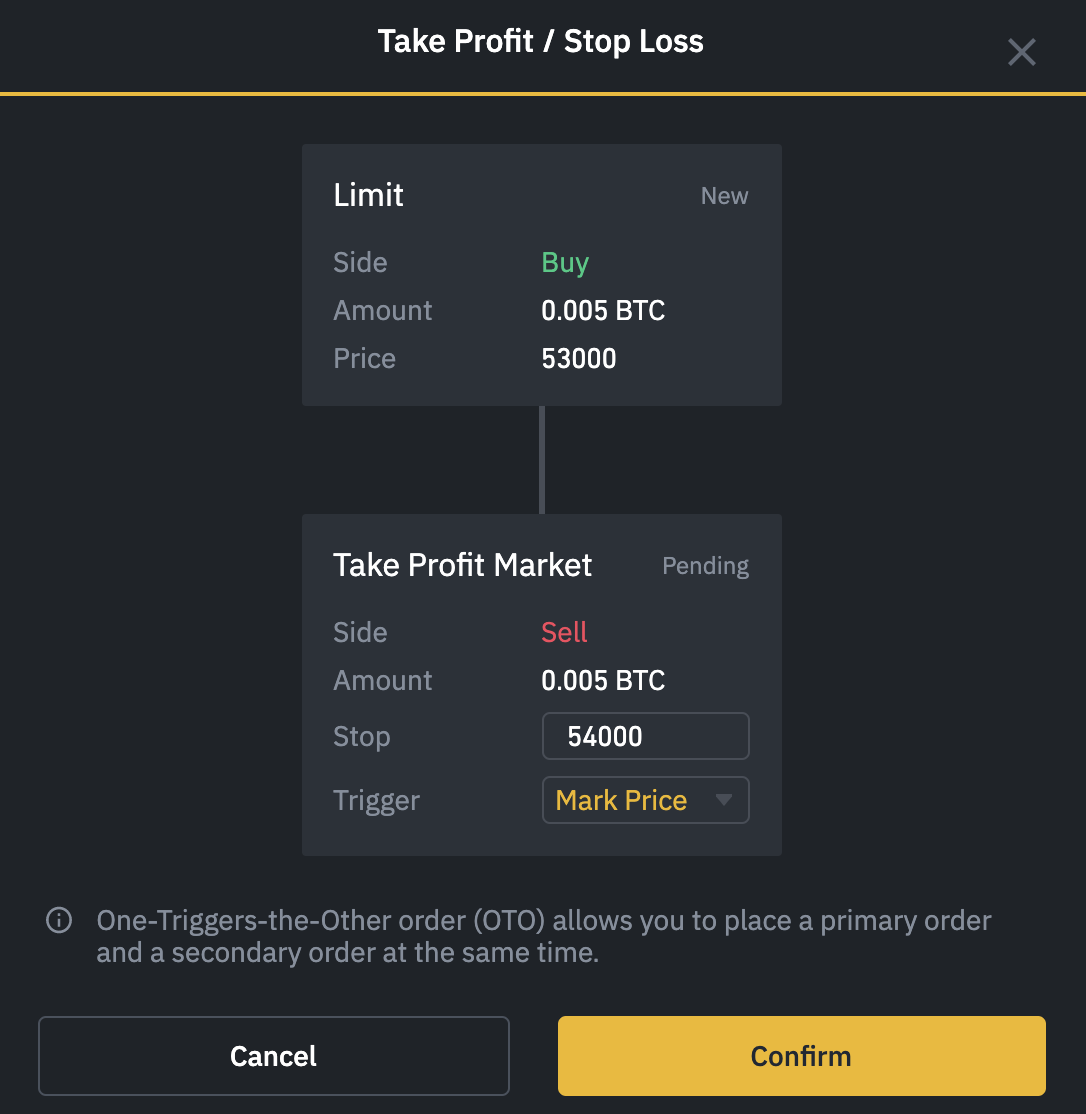 Binance Trailing Stop Order