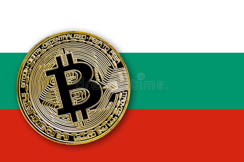 Bulgaria country map made with bitcoin crypto currency logo Illustration #